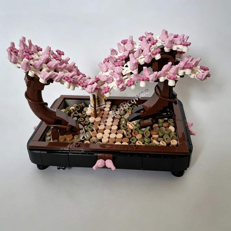 Bonsai Garden Lego - 673PCS 분재 공원 벚꽃 나무 MOC