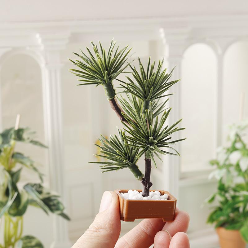 Bonsai Garden Decor - 1Pcs 1/12 인형 집 시뮬레이션 소나무