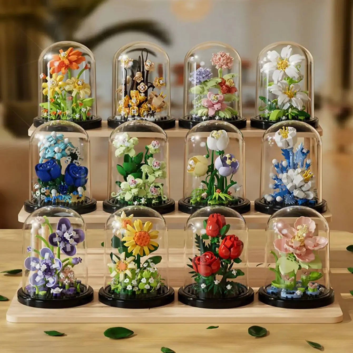 Bonsai Garden Lego - 마이크로 빌딩 블록 영원한 꽃 꽃다발