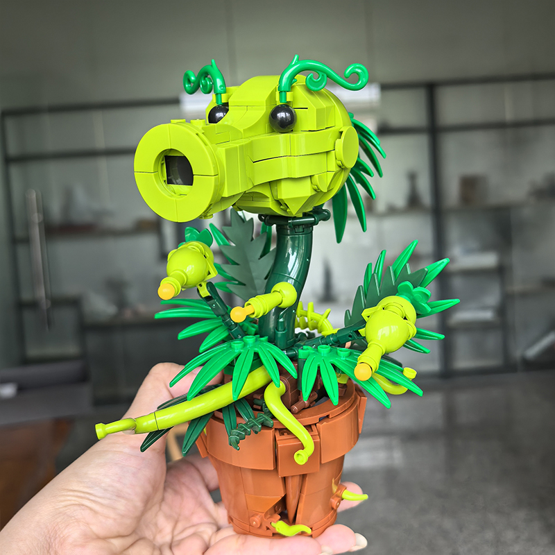 창의적인 식물 전쟁 게임 캐릭터 완두콩 발사기 빌딩 블 - Bonsai Garden Lego 리뷰 및 가격