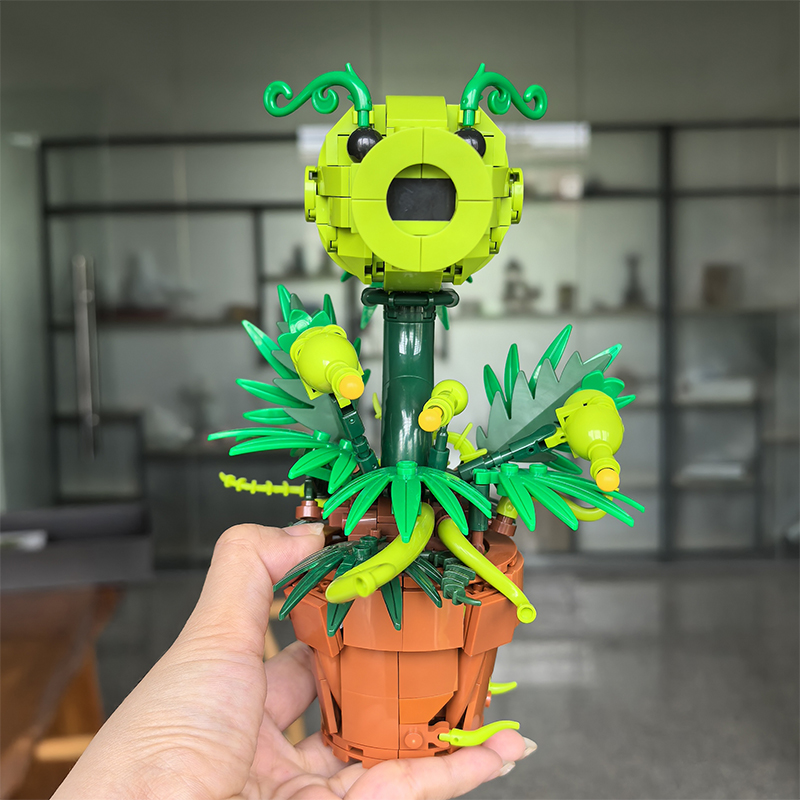 창의적인 식물 전쟁 게임 캐릭터 완두콩 발사기 빌딩 블 - Bonsai Garden Lego 리뷰 및 가격