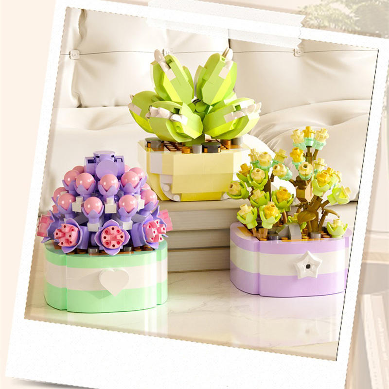 꽃 다육 식물 빌딩 블록 영원한 꽃 분재 나무 정원 로 - Bonsai Garden Lego 리뷰 및 가격