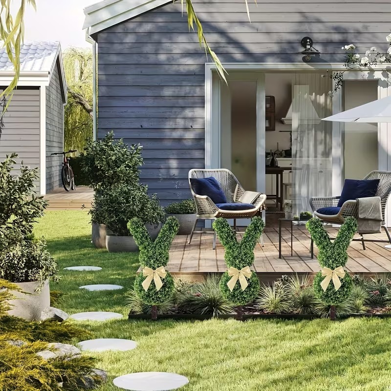 1/2PCS 19.69인치 부활절 토끼 정원 장식 인공 - Bonsai Garden Home 리뷰 및 가격