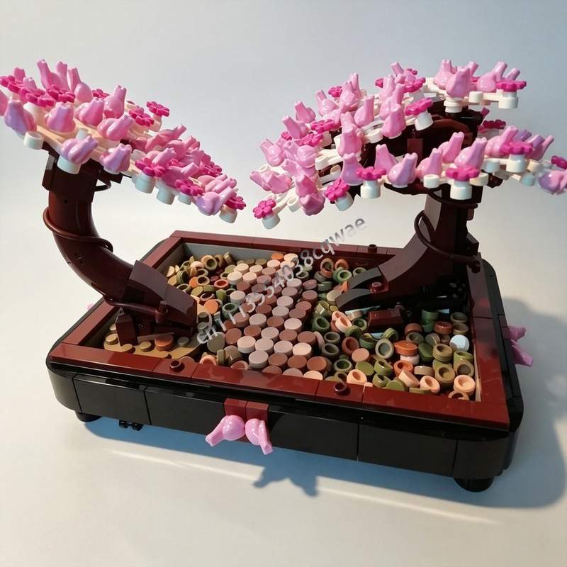 673PCS 분재 공원 벚꽃 나무 MOC 빌딩 블록 정 - Bonsai Garden Lego 리뷰 및 가격