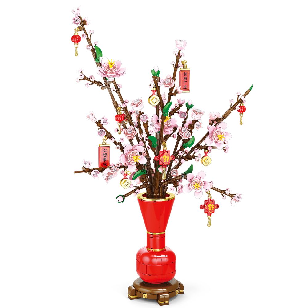 도시 창의력 꽃 꽃다발 매화 꽃 분재 화분 빌딩 블록  - Bonsai Garden Lego 리뷰 및 가격