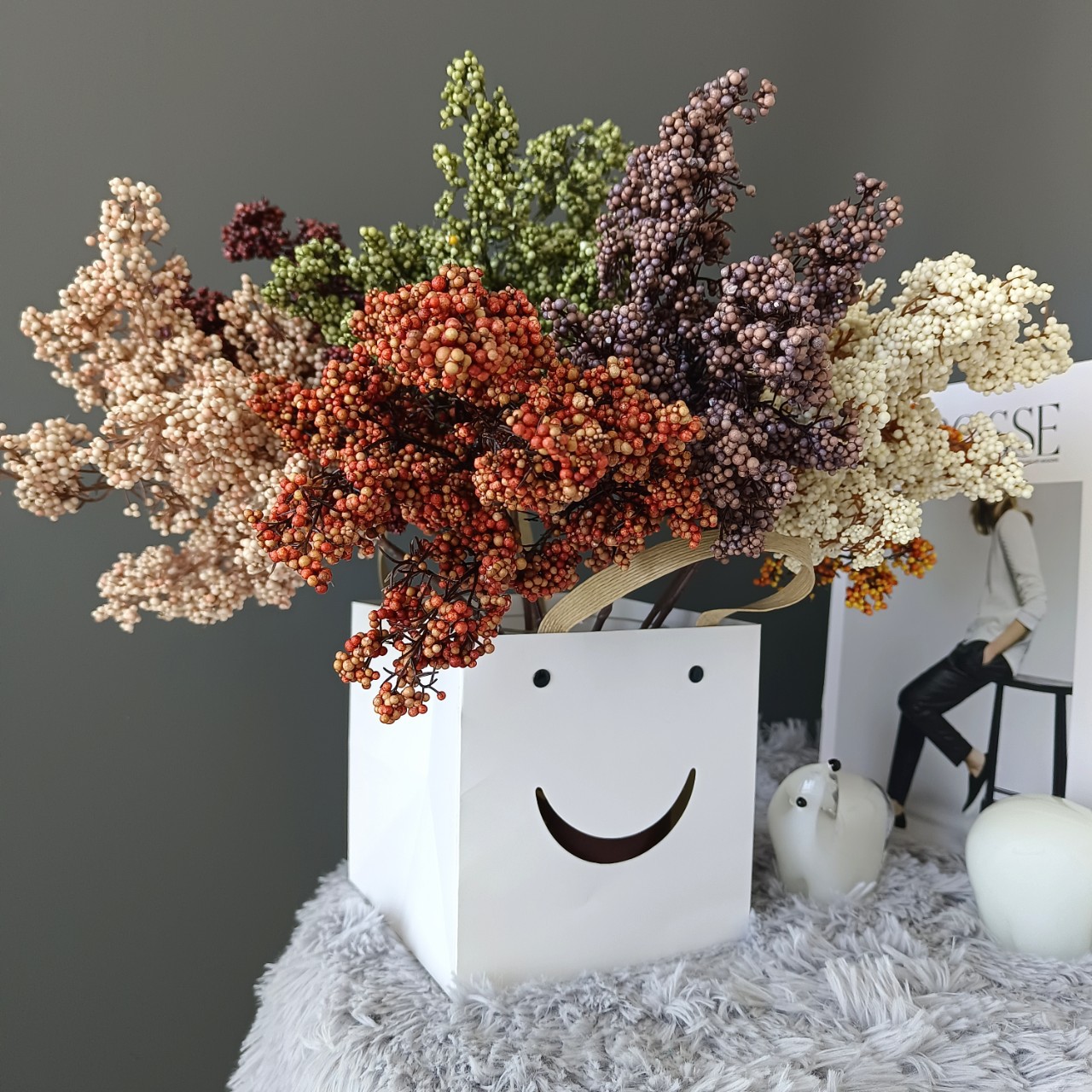1/3pcs 인공 꽃 식물 Winterberry 웨딩  - Bonsai Garden Home 리뷰 및 가격
