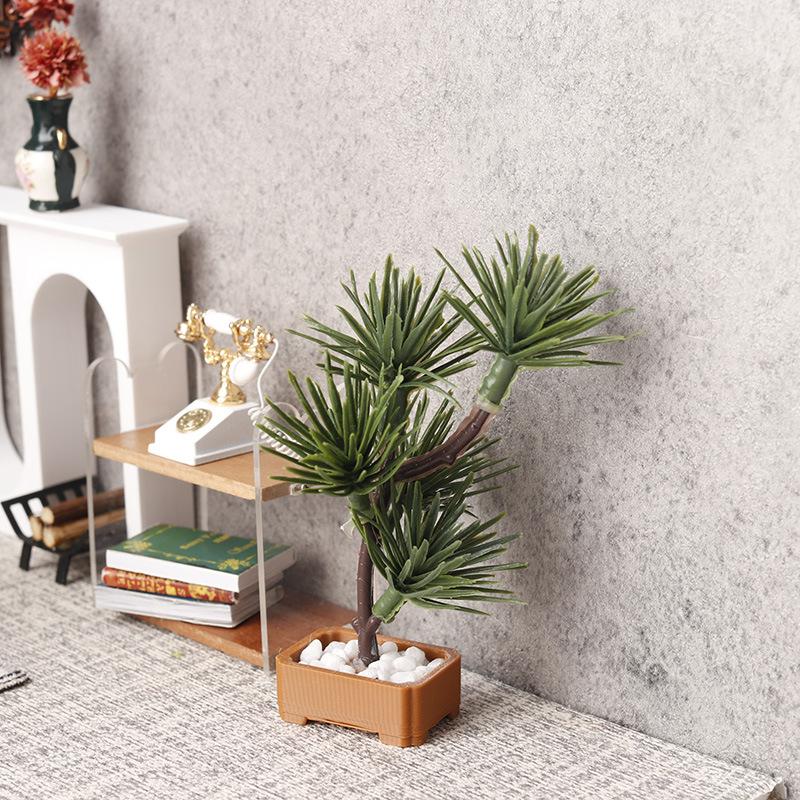 1Pcs 1/12 인형 집 시뮬레이션 소나무 녹색 식물 - Bonsai Garden Decor 리뷰 및 가격