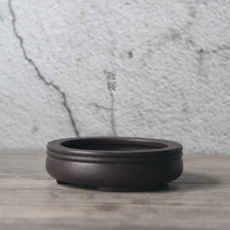 세라믹 원형 분재 냄비, 접시, 보라색 모래, 자연,  - Bonsai Garden China 리뷰 및 가격