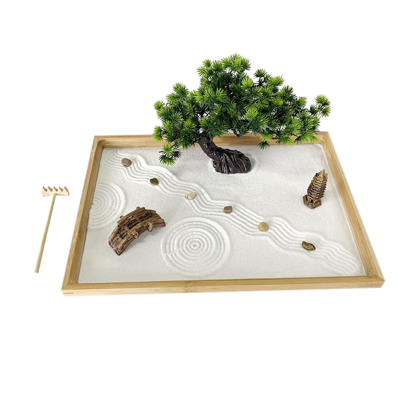 백사장, 인공 분재 나무, 바위, 갈퀴 선물 모래 키트 - Bonsai Zen Garden Kit 리뷰 및 가격