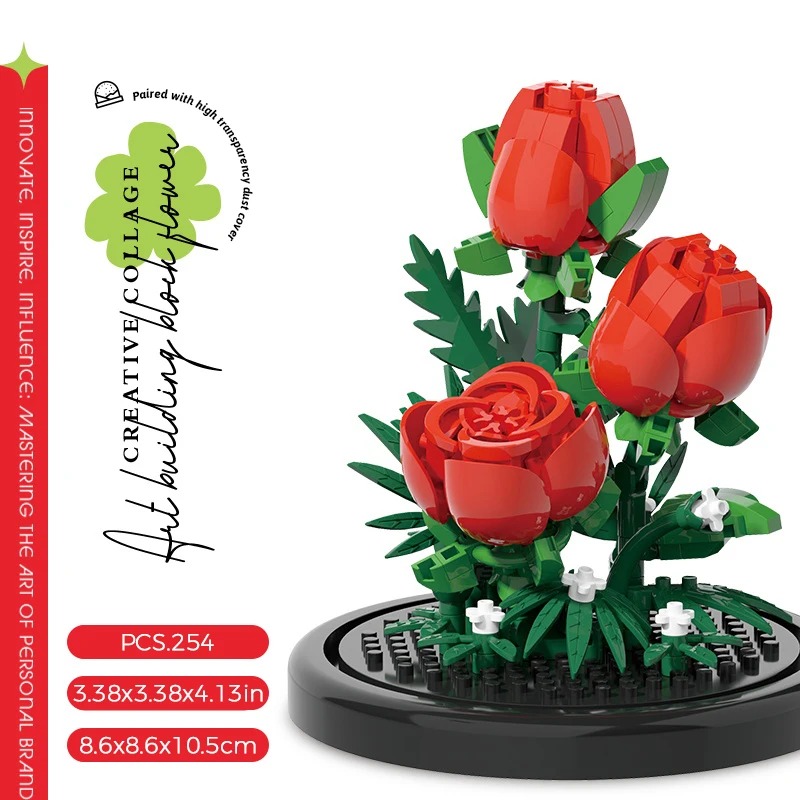 마이크로 빌딩 블록 영원한 꽃 꽃다발 분재 화분 모델  - Bonsai Garden Lego 리뷰 및 가격