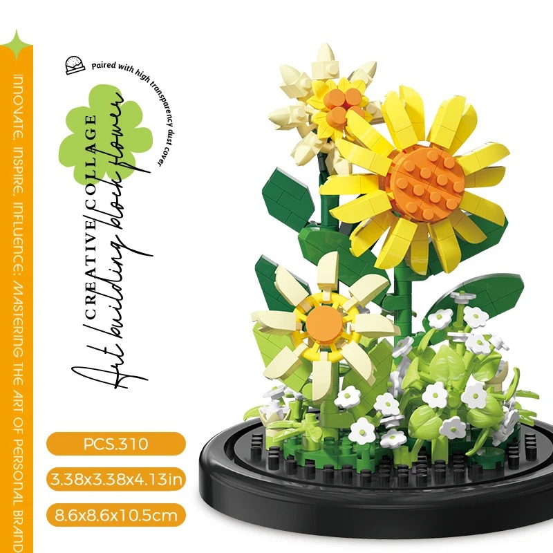 마이크로 빌딩 블록 영원한 꽃 꽃다발 분재 화분 모델  - Bonsai Garden Lego 리뷰 및 가격