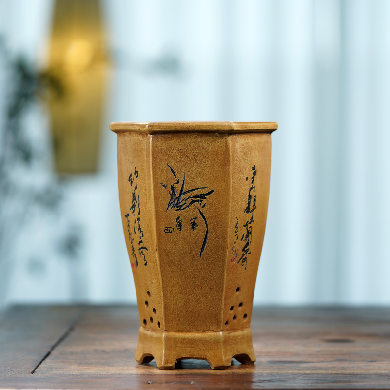 세라믹 육각 분재 냄비, 꽃병, 중국 전통, 손으로 조 - Bonsai Garden China 리뷰 및 가격