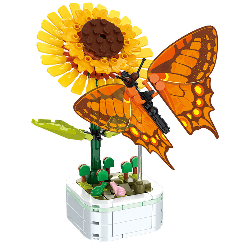 DIY 미니 나비 곤충 화분 분재 꽃 블록 장미 장식  - Bonsai Garden Lego 리뷰 및 가격