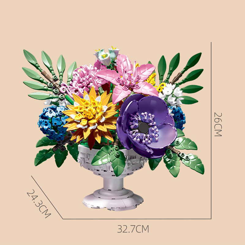 창의적인 1081피스 꽃 정원 분재 블록 홈 장식 영원 - Bonsai Garden Lego 리뷰 및 가격