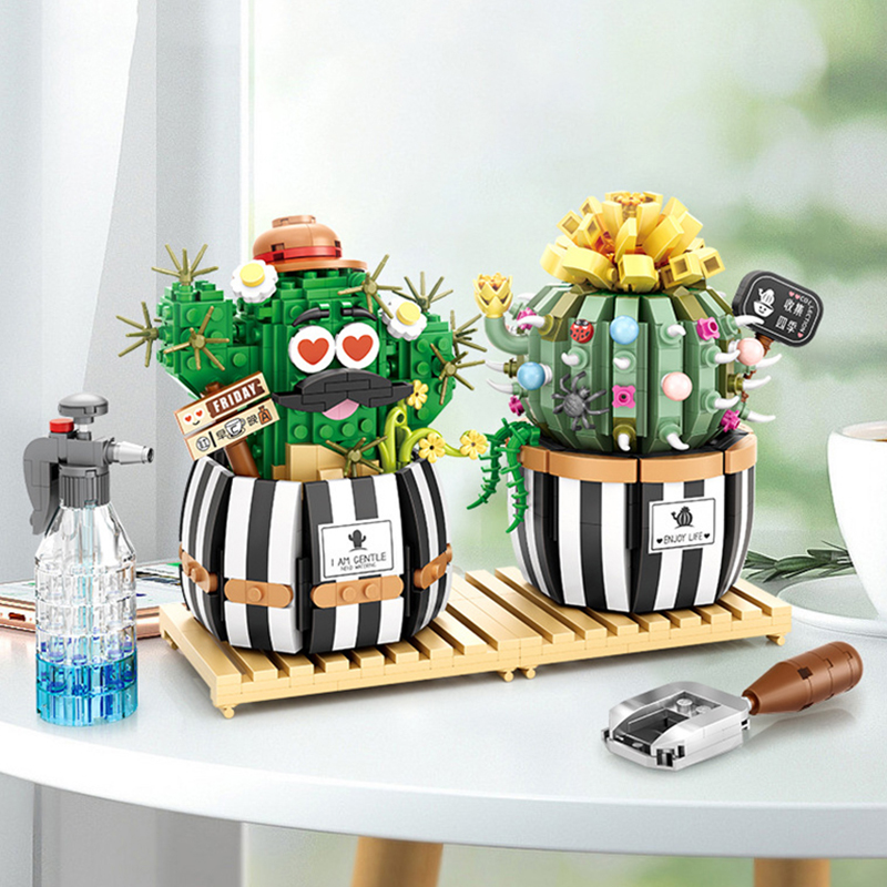 크리 에이 티브 빌딩 블록 즙이 많은 선인장 3D 모델 - Bonsai Garden Lego 리뷰 및 가격