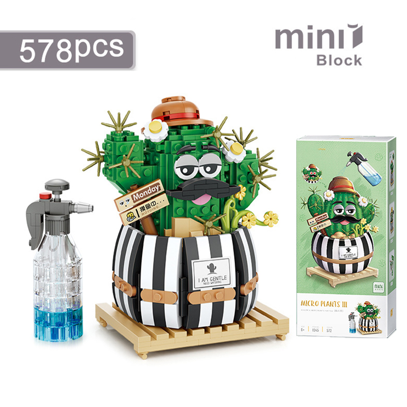 크리 에이 티브 빌딩 블록 즙이 많은 선인장 3D 모델 - Bonsai Garden Lego 리뷰 및 가격