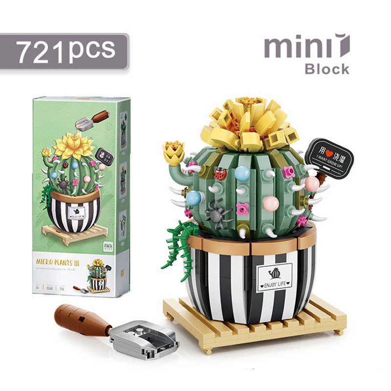 크리 에이 티브 빌딩 블록 즙이 많은 선인장 3D 모델 - Bonsai Garden Lego 리뷰 및 가격