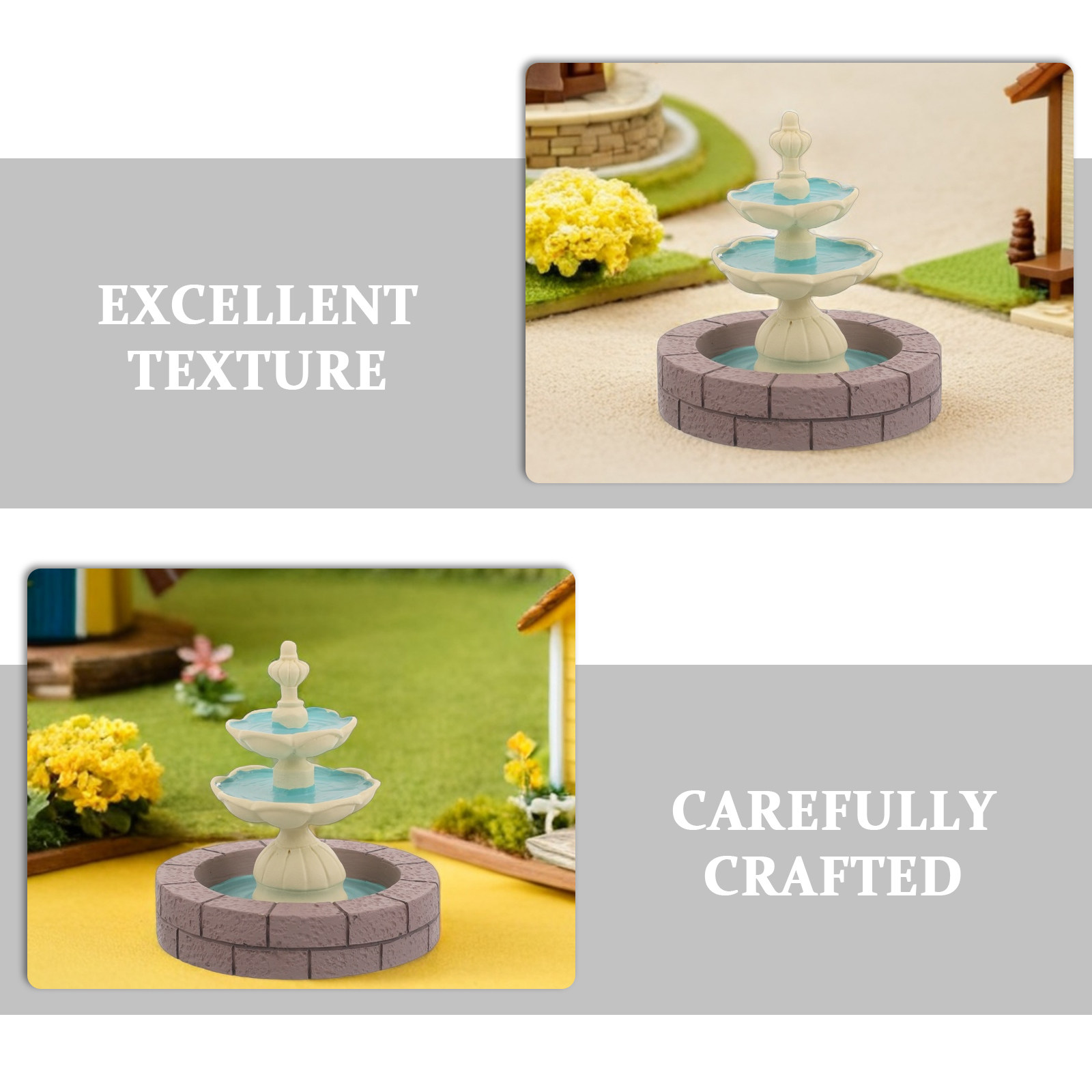 2개 미니 레진 분수 장식 미니어처 폭포 조각상 분재  - Bonsai Garden Decor 리뷰 및 가격