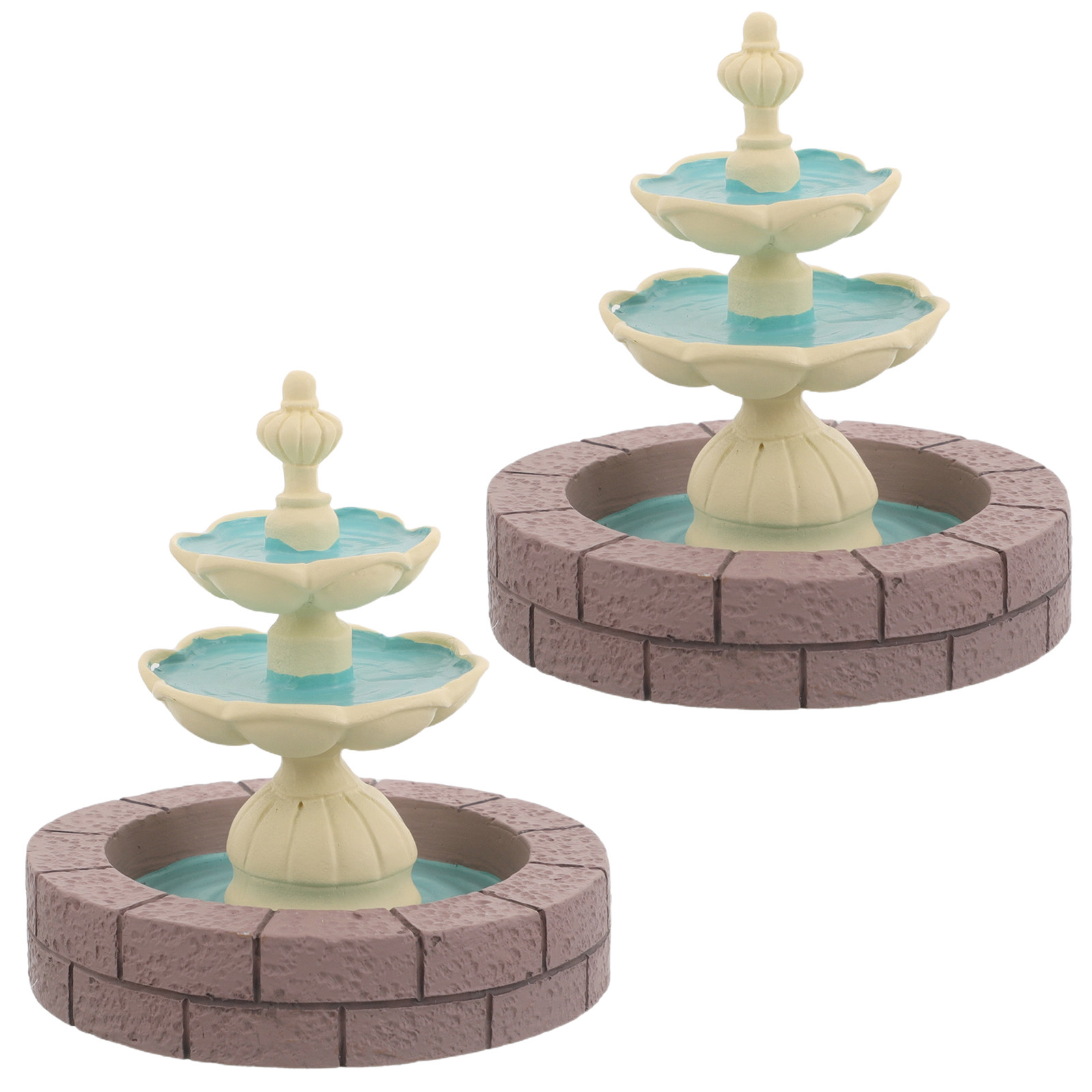 2개 미니 레진 분수 장식 미니어처 폭포 조각상 분재  - Bonsai Garden Decor 리뷰 및 가격