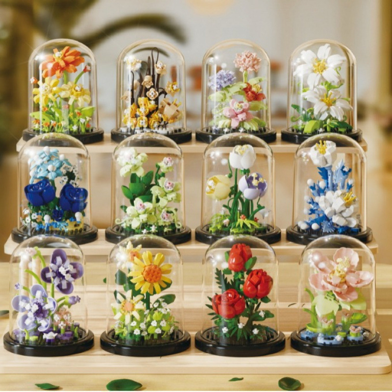 꽃 꽃다발 분재 빌딩 블록 인공 플라스틱 식물 먼지 커 - Bonsai Garden Lego 리뷰 및 가격