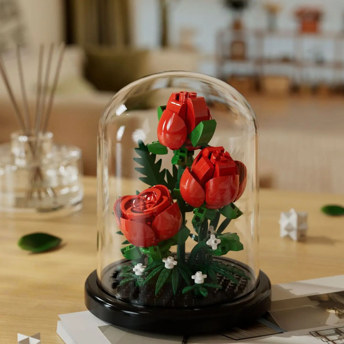 꽃 꽃다발 분재 빌딩 블록 인공 플라스틱 식물 먼지 커 - Bonsai Garden Lego 리뷰 및 가격