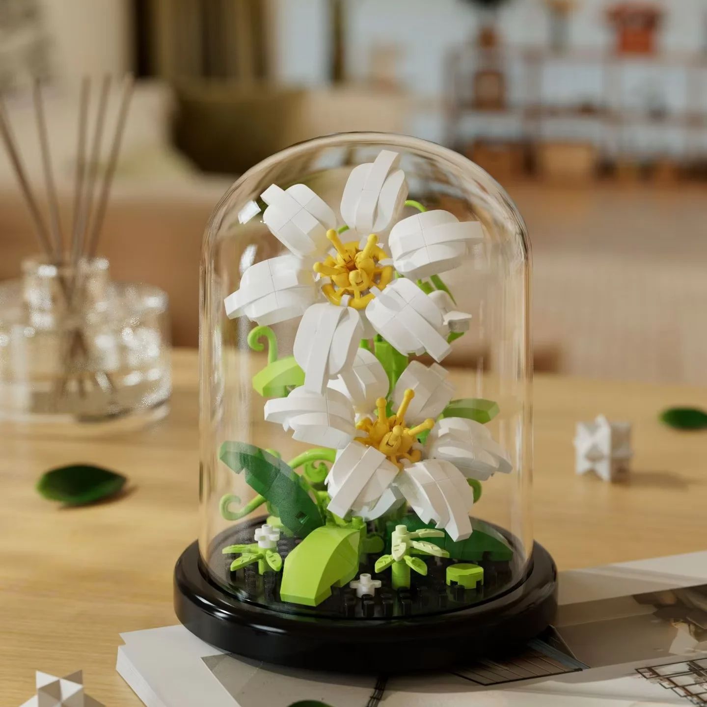 꽃 꽃다발 분재 빌딩 블록 인공 플라스틱 식물 먼지 커 - Bonsai Garden Lego 리뷰 및 가격