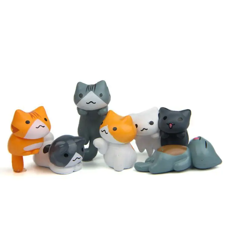 6개/세트 만화 행운의 PVC 고양이 집 정원 분재 장 - Bonsai Garden In Japan 리뷰 및 가격
